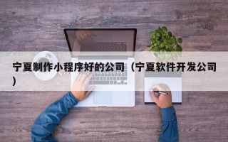 西藏宁夏制作小程序好的公司（宁夏软件开发公司）